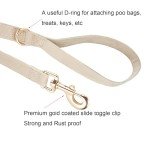 Soft Corduroy Dog Collar and Leash Set - Beige