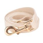 Soft Corduroy Dog Collar and Leash Set - Beige