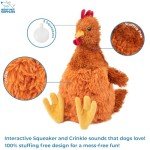 Colorful Crinkle Plush Chicken Toy for Dogs