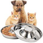 SOUJOY 2 Pack Non-Skid Stainless Steel Pet Bowls