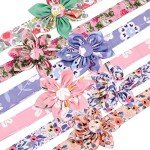 Floral Dog Collar and Leash Set for Girls