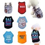 6 Pack Soft Summer T-Shirts for Small Dogs