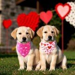 Valentine's Day Dog Bandanas - 5 Pack