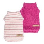 Cozy 2-Pack Striped Dog Sweaters - Winter Warmth
