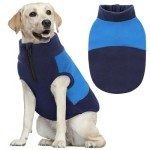 Warm Fleece Dog Sweater in Navy Blue