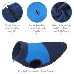 Warm Fleece Dog Sweater in Navy Blue