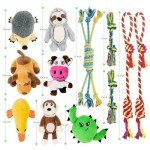 12 Pack Plush Squeaky and Chew Toys for Dogs