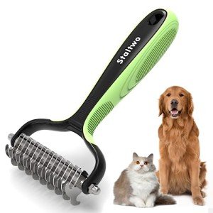 STALTWO 2-in-1 Pet Grooming Brush and Rake