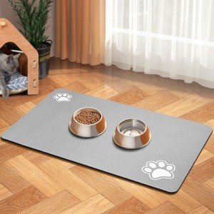 Absorbent Dog Feeding Mat for Clean Floors