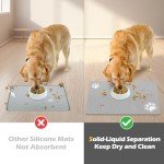 Absorbent Dog Feeding Mat for Clean Floors