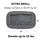 Furhaven Washable Dog Bed for Small Pets - Gray