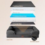 Extra Large Orthopedic Waterproof Dog Bed - Grey