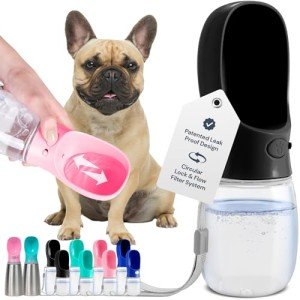 MalsiPree Portable Dog Water Bottle with Bowl
