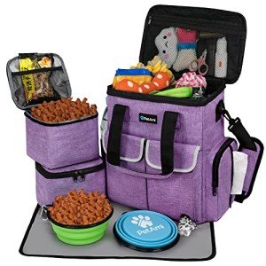 PetAmi Dog Travel Bag with Food Containers & Bowls