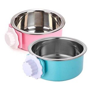 Hanging Stainless Steel Pet Bowls - 2 Pack