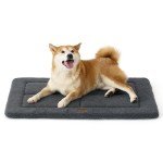 Bedsure Reversible Large Dog Crate Bed, Dark Grey