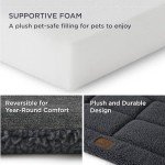 Bedsure Reversible Large Dog Crate Bed, Dark Grey