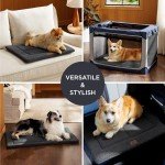 Bedsure Reversible Large Dog Crate Bed, Dark Grey