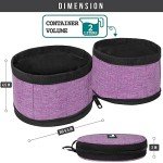 Portable Collapsible Dog Bowls – 2 Pack, Purple