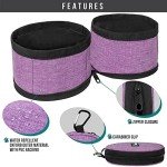 Portable Collapsible Dog Bowls – 2 Pack, Purple