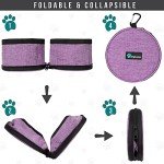 Portable Collapsible Dog Bowls – 2 Pack, Purple