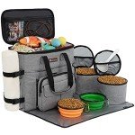 Pet Travel Backpack with Collapsible Bowls and Food Containers