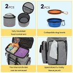 Pet Travel Backpack with Collapsible Bowls and Food Containers