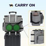 Pet Travel Backpack with Collapsible Bowls and Food Containers