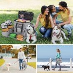 Pet Travel Backpack with Collapsible Bowls and Food Containers