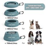 Spill Proof Collapsible Dog Water Bowl - 24oz