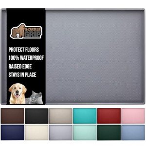 Waterproof Silicone Pet Feeding Mat with Raised Edge