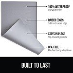 Waterproof Silicone Pet Feeding Mat with Raised Edge