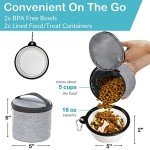 Dog Travel Bag with Treat Pouch and Bowls