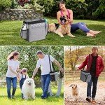 Dog Travel Bag with Treat Pouch and Bowls