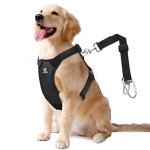 Adjustable Dog Car Seat Belt Harness - Black