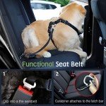 Adjustable Dog Car Seat Belt Harness - Black