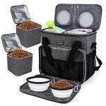 Dog Travel Bag with Food Containers and Bowls