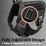 Rabbitgoo Tactical No-Pull Dog Harness for Large Dogs