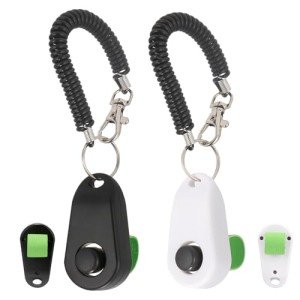 BARKIE Dog Training Clicker Set with Finger Ring