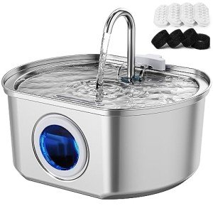 Stainless Steel Cat Water Fountain - 3.2L