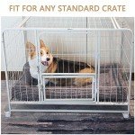 Cozy Large Dog Crate Bed with Bolster - Gray