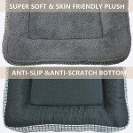 Cozy Large Dog Crate Bed with Bolster - Gray