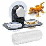 Crested Gecko Feeding Ledge with Food Cups