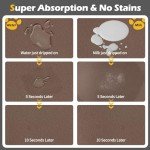 Absorbent Dog Feeding Mat - Quick Dry, Brown