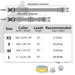 Ihoming Dog Collar and Leash Set for Daily Outdoor Walking Running Training, Splicing Design for Small Boys Girls Dogs Cats Pets, S-Up to 20LBS