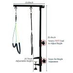 CHAOLUN Dog Grooming Arm with Clamp, Dog Grooming Loop Noose and No Sit Haunch Holder for Medium & Small Pets, 35.4 inches Height Adjustable