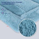 Vetasac Dog Bed Mat, Dog Crate Pad Reversible,Soft Kennel Pad, Washable Dog Crate Mat (Cool and Warm),Pet Sleeping Mattress for Small Medium Dogs XB009 (30''x20'',Blue)