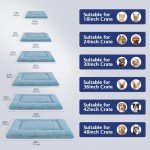 Vetasac Dog Bed Mat, Dog Crate Pad Reversible,Soft Kennel Pad, Washable Dog Crate Mat (Cool and Warm),Pet Sleeping Mattress for Small Medium Dogs XB009 (30''x20'',Blue)