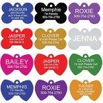 GoTags Dog Tags, Personalized Engraved Dog and Cat ID Tags for Pets, Custom Engraved on Both Sides, Various Shapes Including Bone, Round, Heart, Bow Tie, Star, and Badge (Large - Pack of 1)