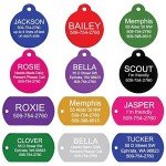 GoTags Dog Tags, Personalized Engraved Dog and Cat ID Tags for Pets, Custom Engraved on Both Sides, Various Shapes Including Bone, Round, Heart, Bow Tie, Star, and Badge (Large - Pack of 1)